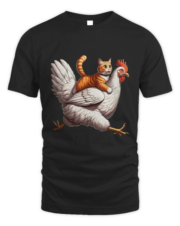 Funny Cat Riding Chicken