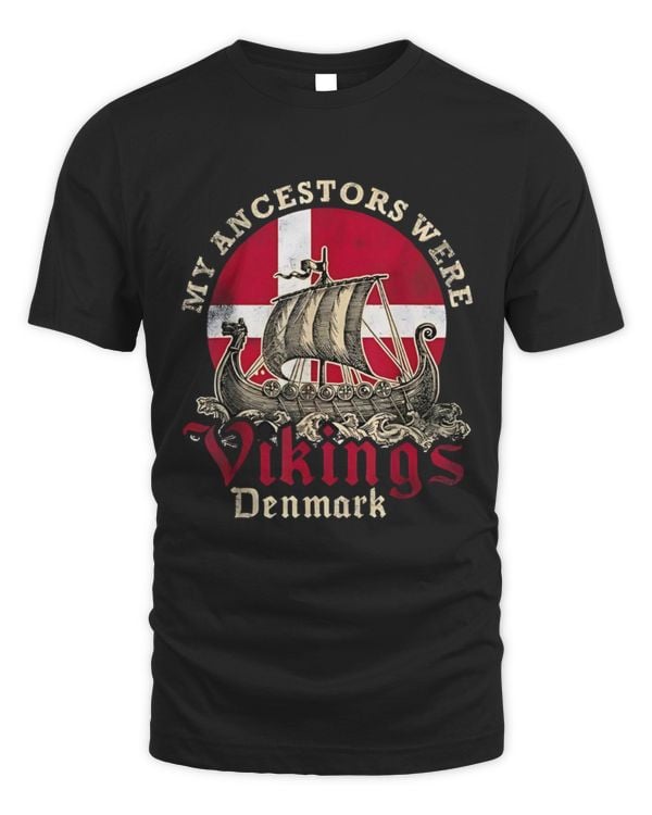 Danish Denmark Viking Ship Flag