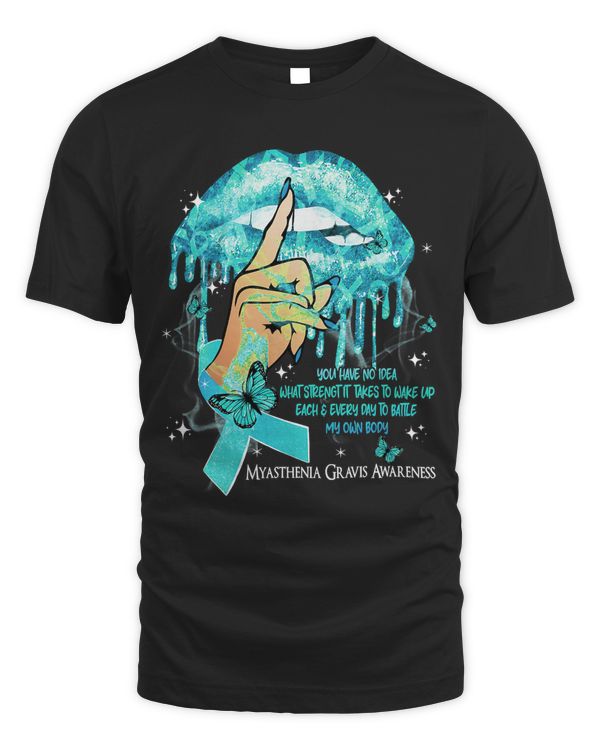 Dripping Lips Butterflies Women Myasthenia Gravis Awareness