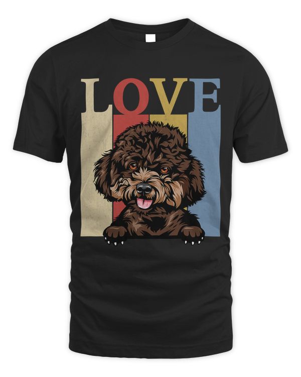 I Love My Poodle Dog Retro Vintage s s Dog Lover
