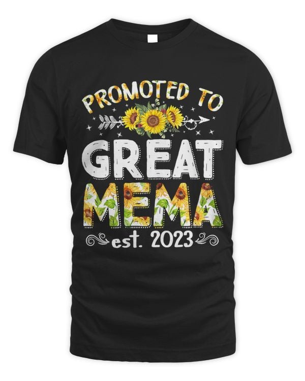 Womens Promoted To Great Mema Est.Cute Mothers Day
