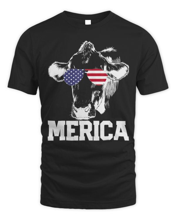 Cow Mooey 4th of 7 Moorica MERICA America USA Flag Farm design 109 Cows Heifer Daisy Cattle