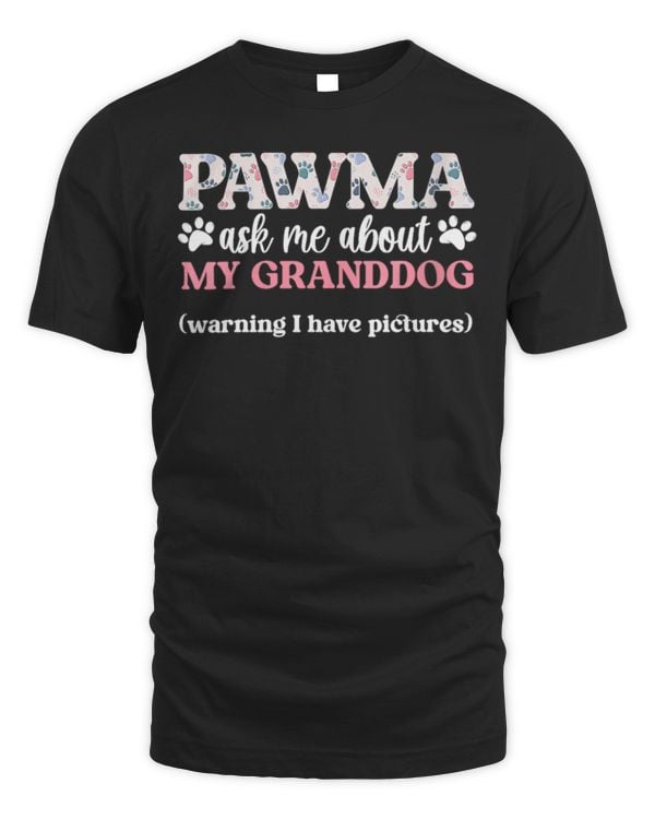 Womens Pawma Ask Me About My Granddog Grandma Dog Pawma VNeck TShirt
