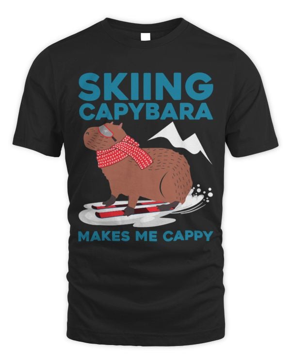 Capybara Mammal Skiing Capybara Makes Me Capy Gift For Cappybara Lovers