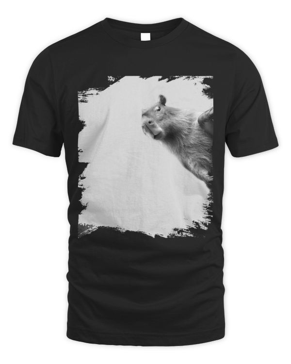 Capybara Pet Black And White Sneaky Face