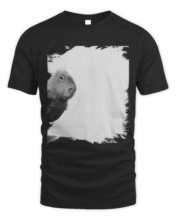 Capybara Pet Black And White Sneaky Face 1