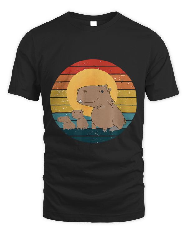 Capybara Pet Family Funny Capybaras Rodent Animal Lover