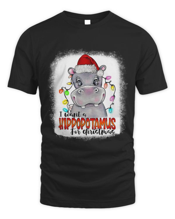 Hippo Pet I Want A Hippo For Christmas Xmas Hippopotamus Funny