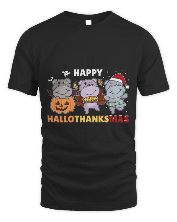 Hippo Pet Christmas Halloween Costume Happy Hallothanksmas