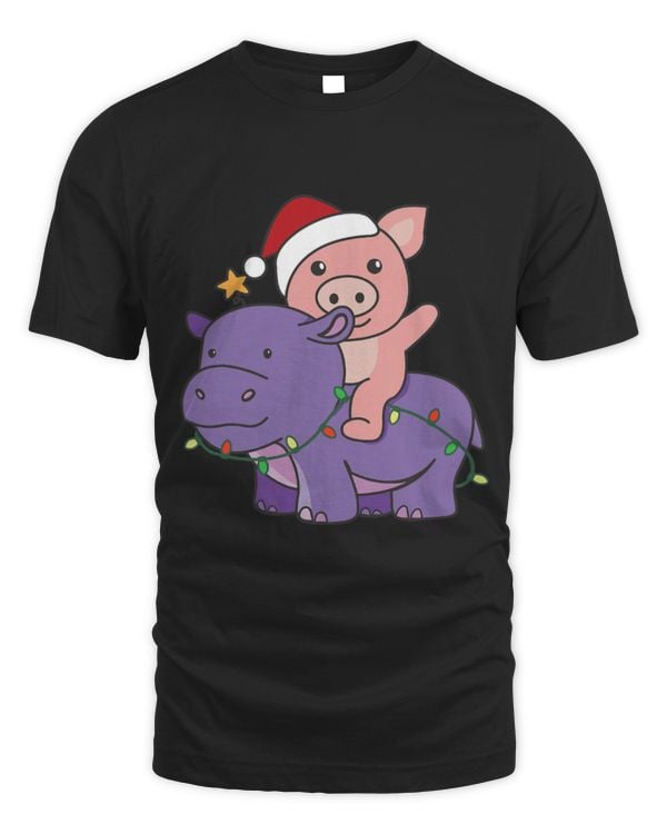 Hippo Pet Christmas Hippo Pig Merry Christmas Hippopotamus Pig