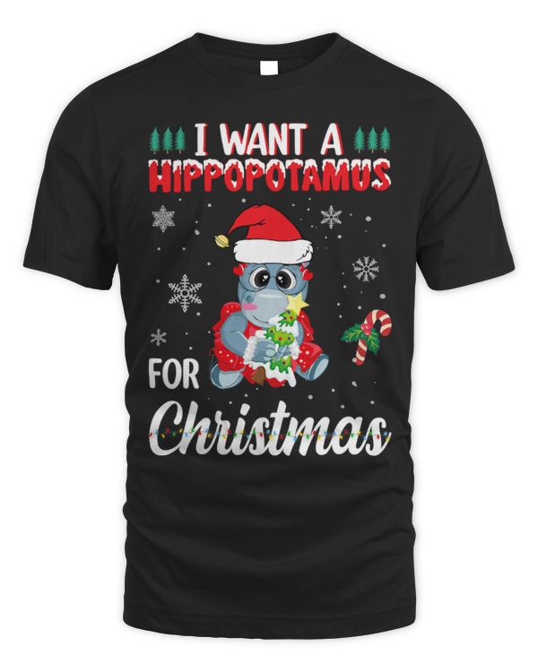 Hippo Pet I Want a Hippopotamus for Christmas Pajamas Kids Family