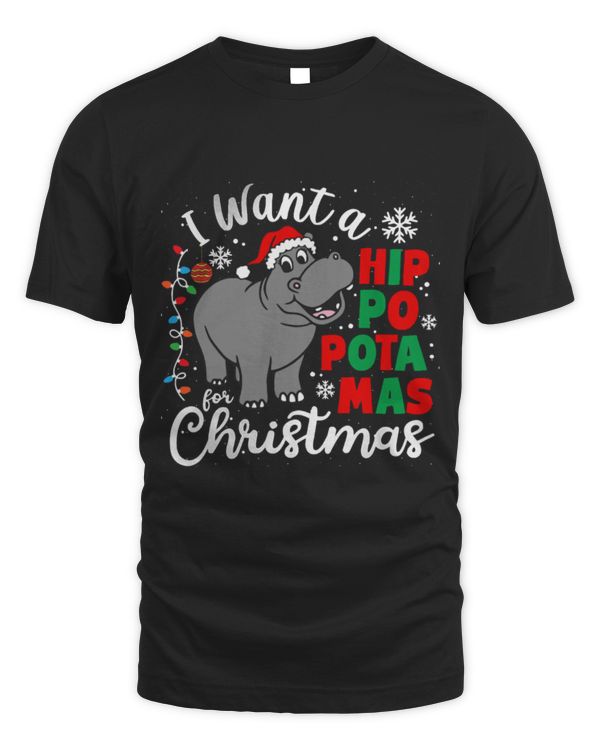 Hippo Pet I Want A Hippopotamus For Christmas Pajama Funny Xmas