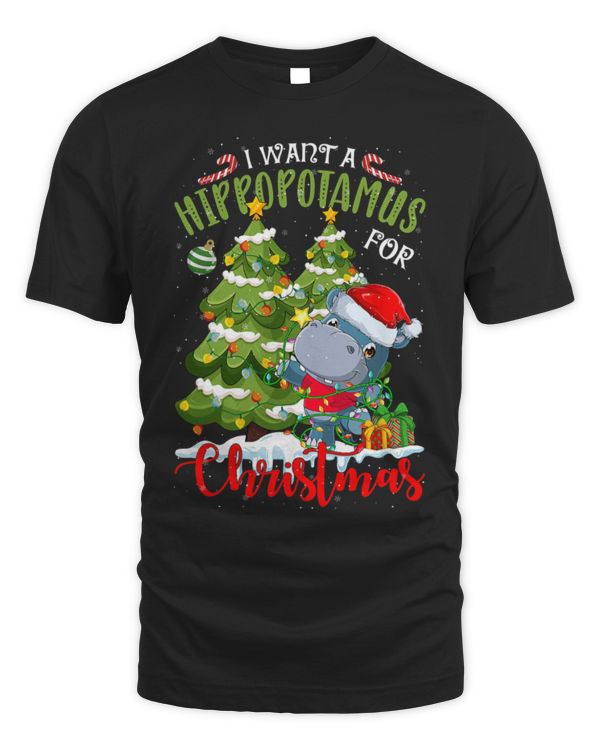 Hippo Pet I Want A Hippopotamus For Christmas Pajamas Xmas Costume