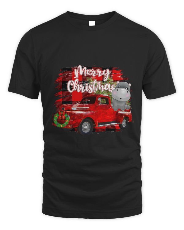 Hippo Pet I Want A Hippopotamus For Christmas Plaid Red Truck Hippo P