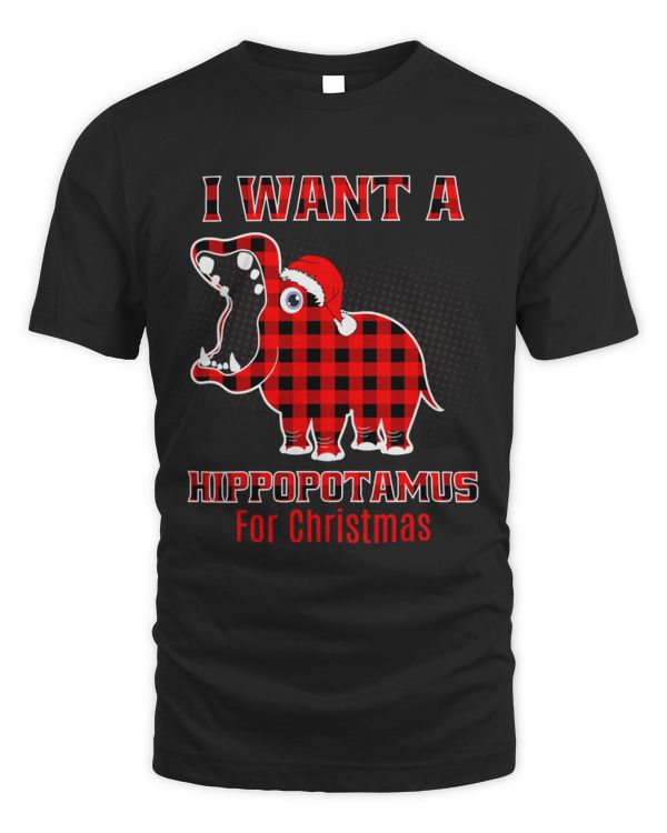 Hippo Pet I Want A Hippopotamus For Christmas Plaid Hippo Pajamas Xmas22