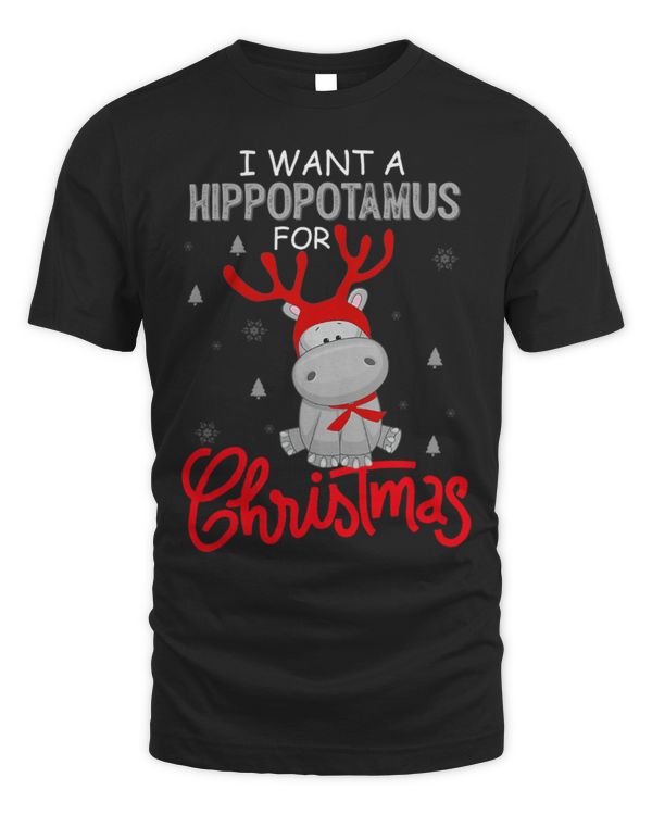 Hippo Pet I Want A Hippopotamus For Christmas Reindeer