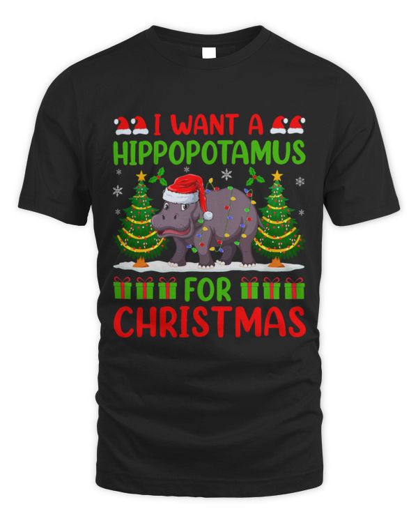 Hippo Pet I Want A Hippopotamus For Christmas Lighting Hippo Xmas