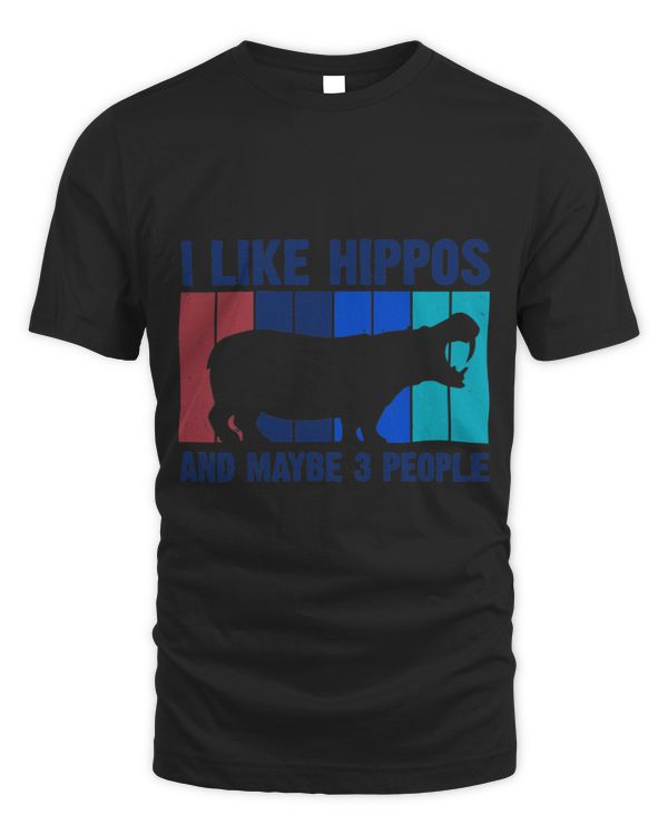 Hippo Pet Cool Hippo For Men Women Kids Hippopotamus Animal Retro 70s22