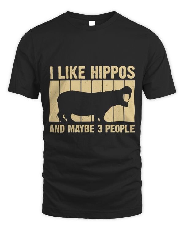 Hippo Pet Cool Hippo For Men Women Kids Hippopotamus Animal Retro 70s4