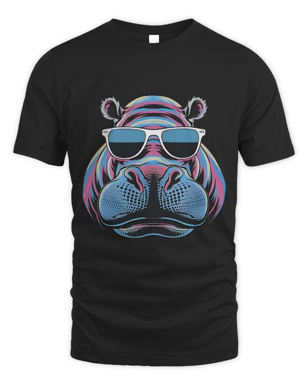 Hippo Pet Cool Hippo Shades Pop Art Hippopotamus Lovers