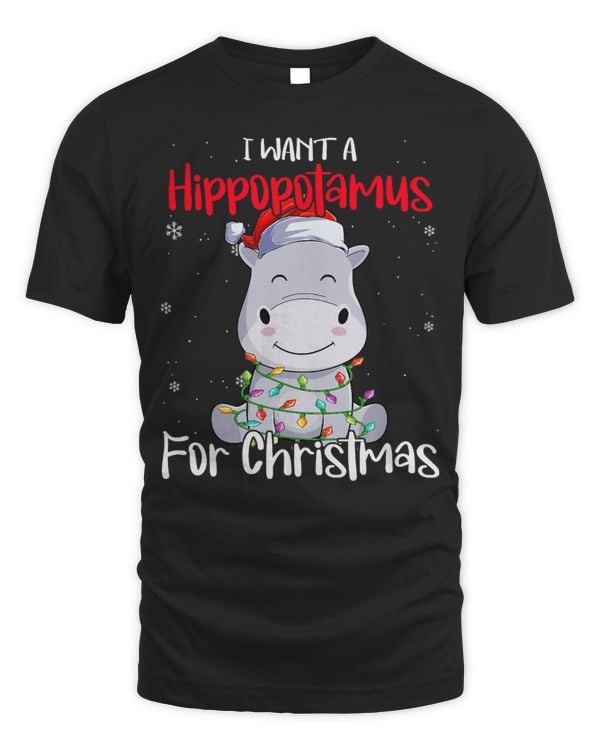 Hippo Pet I Want A Hippopotamus For Christmas Hippo Lover Xmas Funny