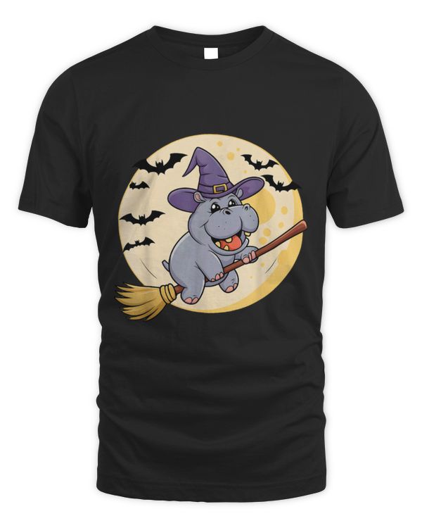 Hippo Pet Ride Witch Shotgun Hippopotamus Halloween (2)