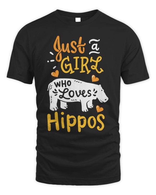 Hippo Pet Kids Hippo Hippopotamus Just A Girl Who Loves Hippos Funny
