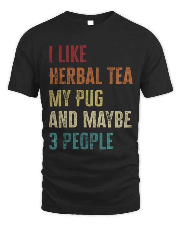 Pug Dog Owner Herbal Tea Lovers Quote Vintage