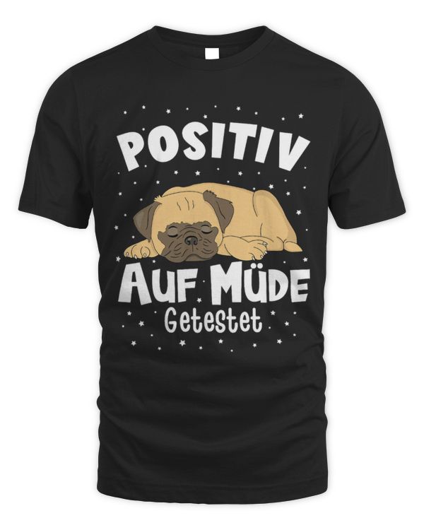 Pug Dog Sleep Shirt Tested Positive for Tired