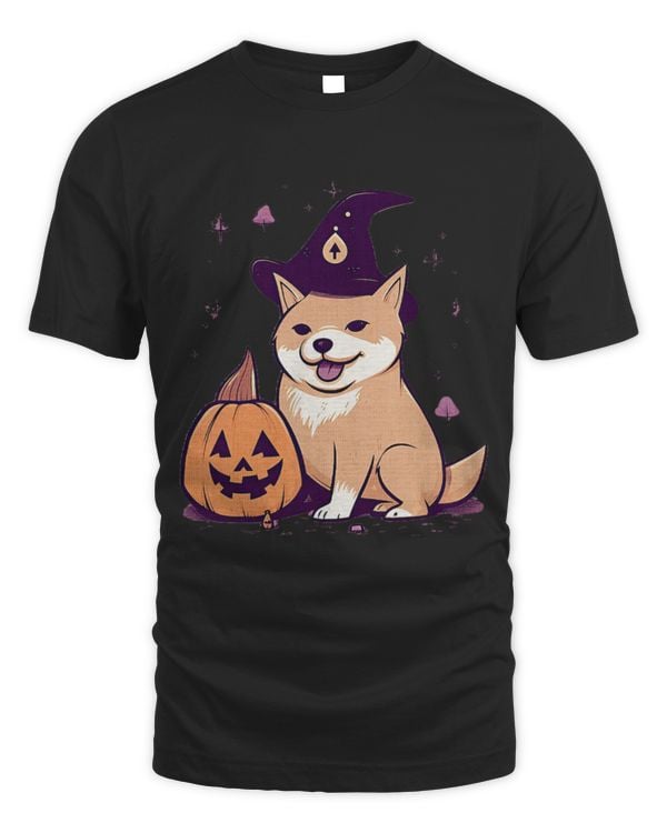 Pumpkin Shiba Inu Dog October Fall Autumn Halloween Graphic