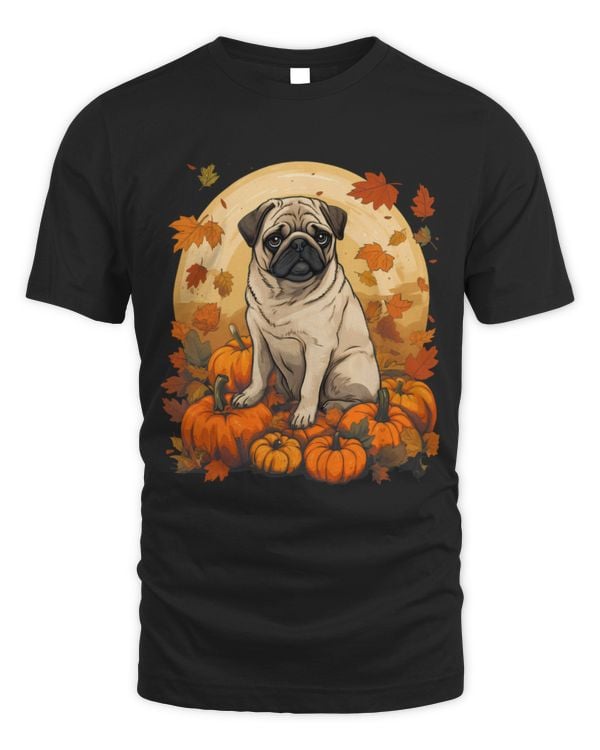 Pumpkin Pug Dog Halloween Thanksgiving