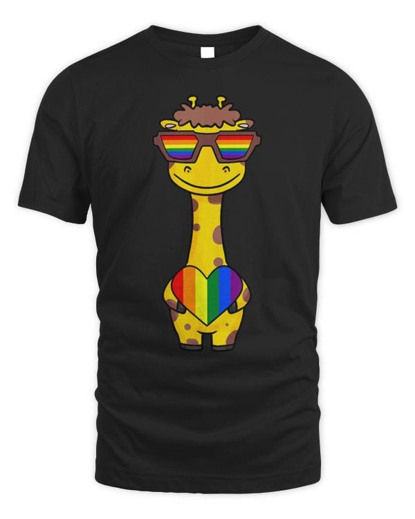 Giraffe Pet LGBT Supporter Giraffe Rainbow Gay Pride LGBT heart animal