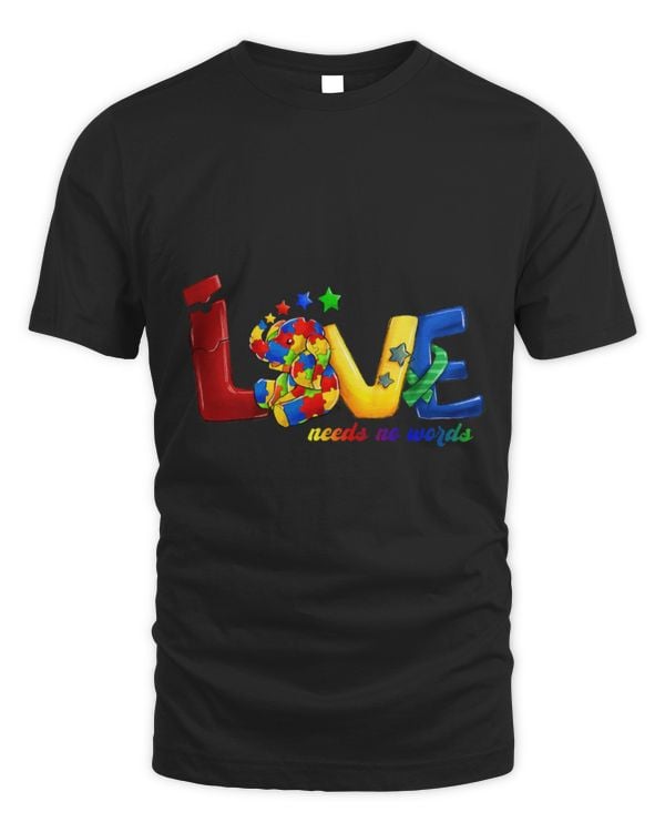 Elephant Mammal Autistic Love Needs Now Words Elephant Puzzle Ribbon Autism Awareness