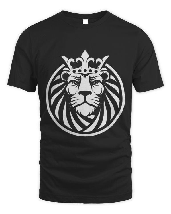 Lion Pet Face Portrait With Crown