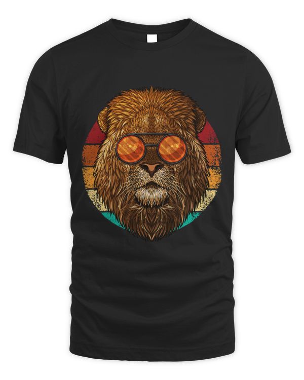 Lion Pet Face Wildlife Retro Animal Eighties Style