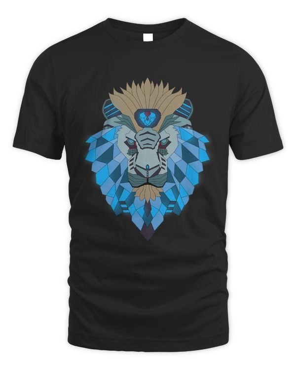 Lion Pet African Tribal Lion Face Polygon Geometric Leo Lion Head