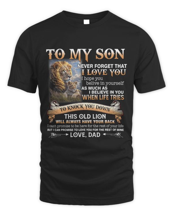 Lion Pet Family Lion To My Son Never Forget That I Love You Love Dad