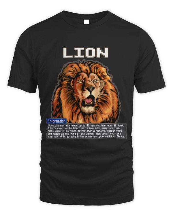 Lion Pet for Kids Video Gamer Design Animal Facts