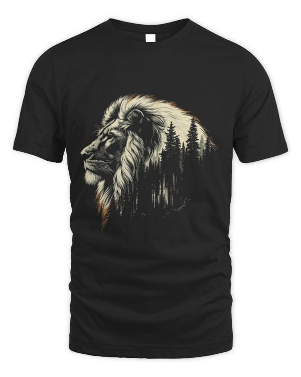 Lion Pet Forest Graphic Vintage Lion King Illustration Animal