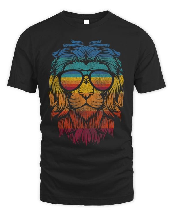 Lion Pet Cool Distressed Retro Vintage Lion With Sunglasses