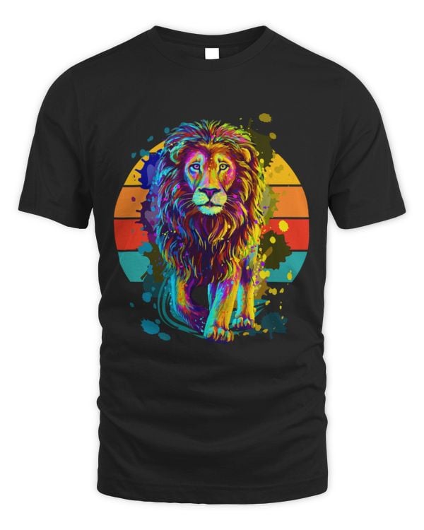 Lion Pet Cool Colorful Wild Lion Stylish s Lion Graphic Design