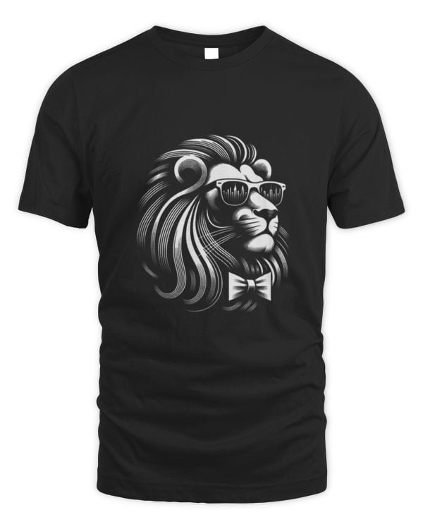 Lion Pet Cool Graphic Tee Lion in Shades Men Women XS 6XL