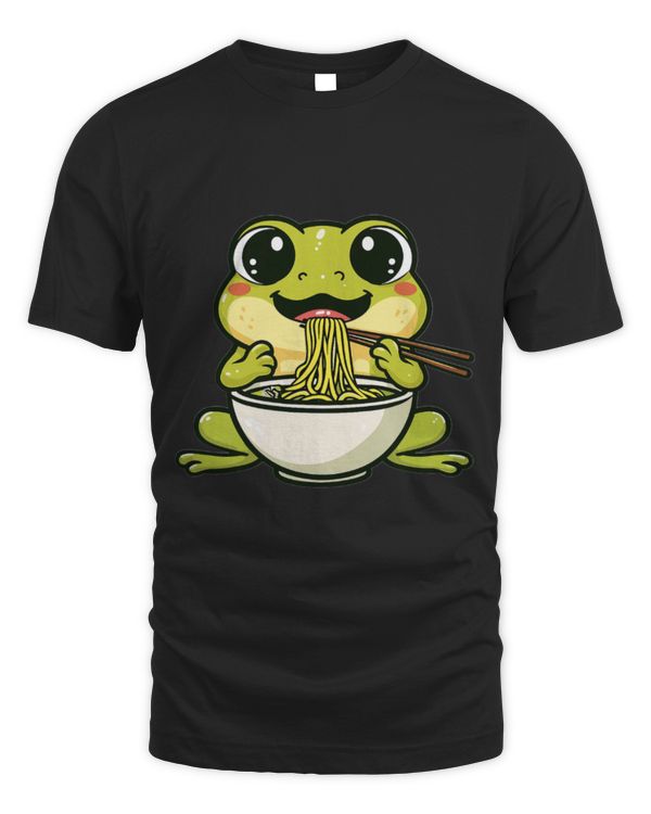 Frog Pet Kawaii Frog eating Ramen Noodle Soup Anime Cute Graphic