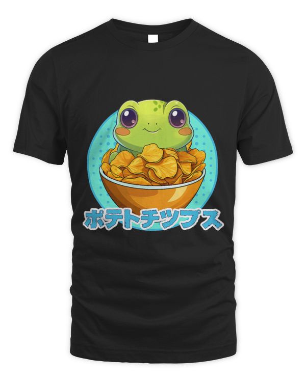 Frog Pet Kawaii Frog Eating Chips japanese Cute