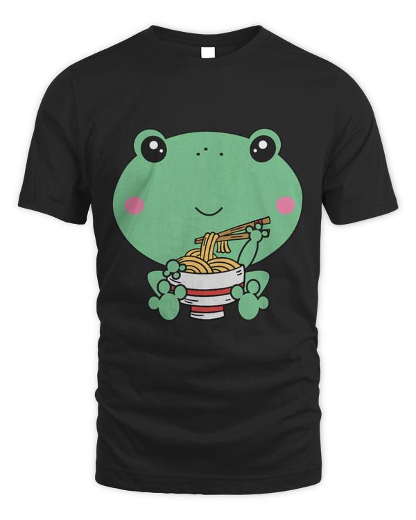 Frog Pet Kawaii Frog Eating Ramen Noodles Japanese Food Anime Lover