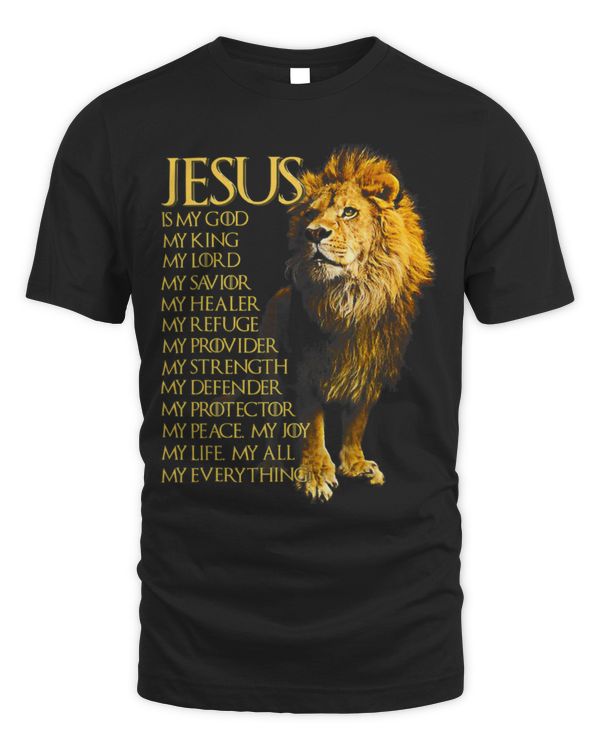 Lion Pet Jesus Is My God King My Lord My Savior Yellow Lion Christian