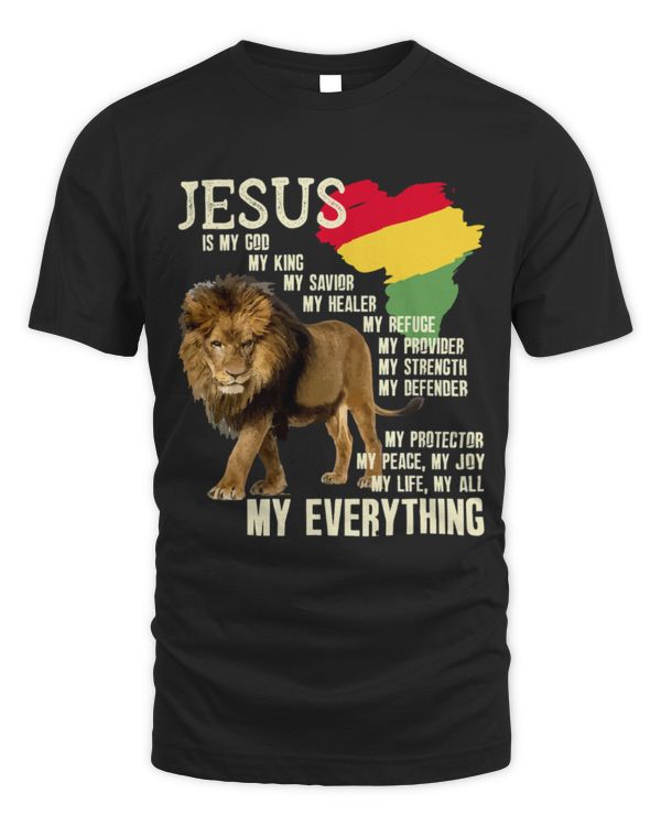 Lion Pet Jesus Is My God My King Black History Month BLM Melanin Lion 9