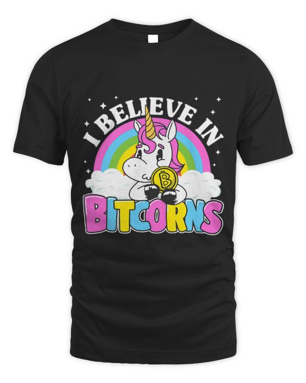 Unicorn Pet I Believe In Bitcorns Retro BTC Unicorn Hodl Funny Bitcoin