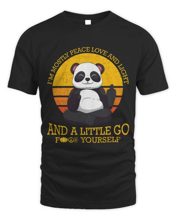 Panda Pet Mostly Peace Love Light And A Little go F You Panda