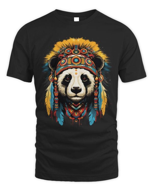 Panda Pet Native American Indian Headdress Feather Tribal Arts